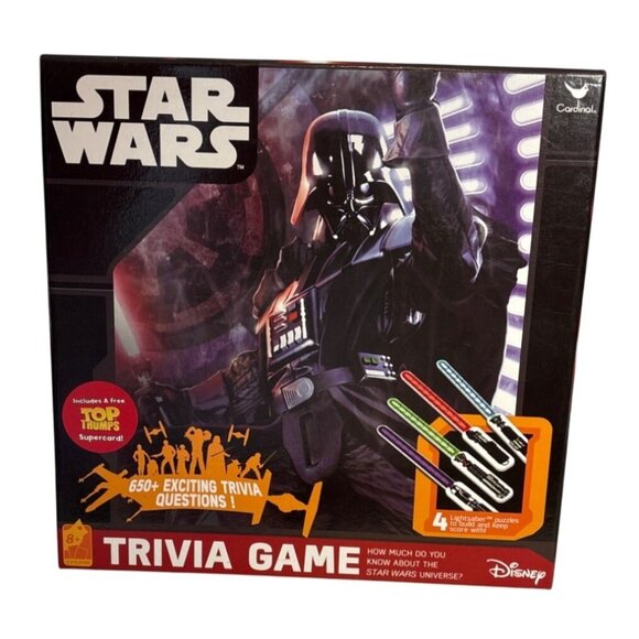 Star Wars Trivia Game With 650+ Questions & Lightsaber Scorekeepers By Disney - Picture 1 of 12